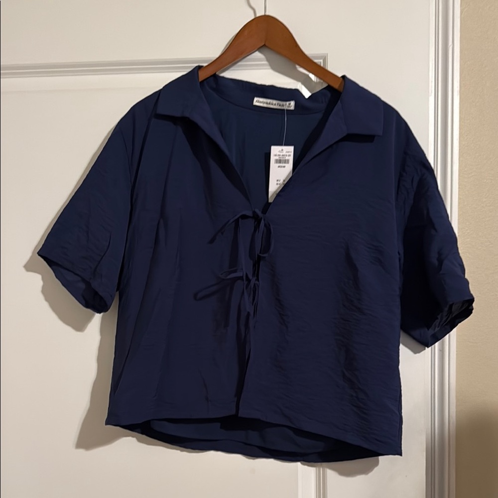 Abercrombie & Fitch Navy Button Down Shirt